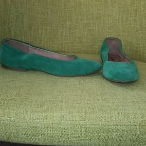 Green ballet flats